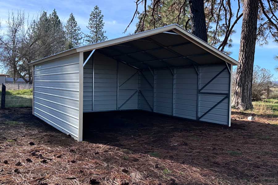 Metal Utility Carports in Northern California Installation 2