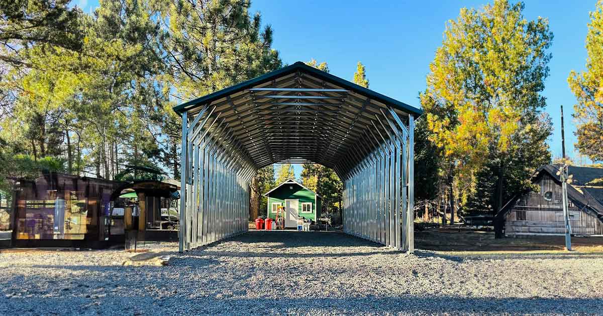 Premium metal carport in Northern California