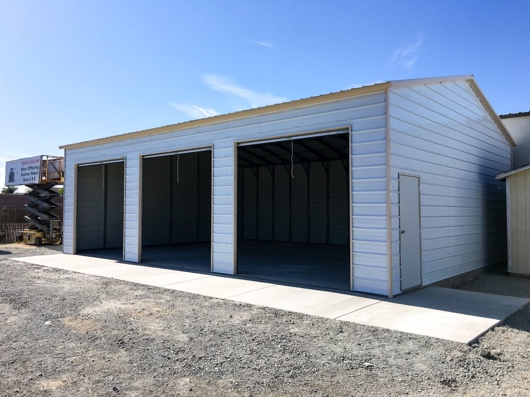 Metal Storage Sheds in Northern California Installation 3