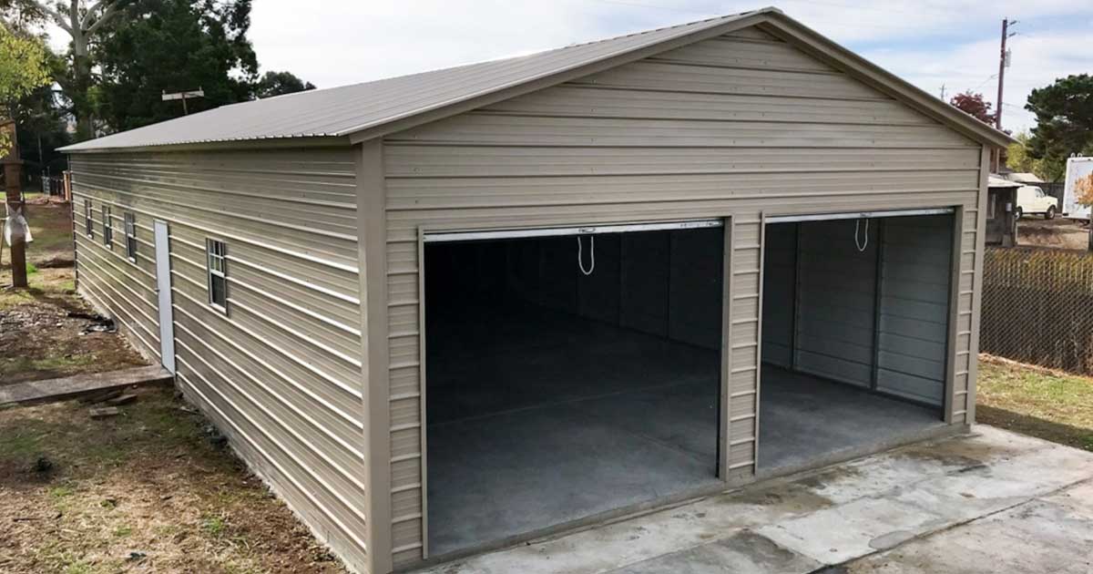 Metal garage installation for permit planning