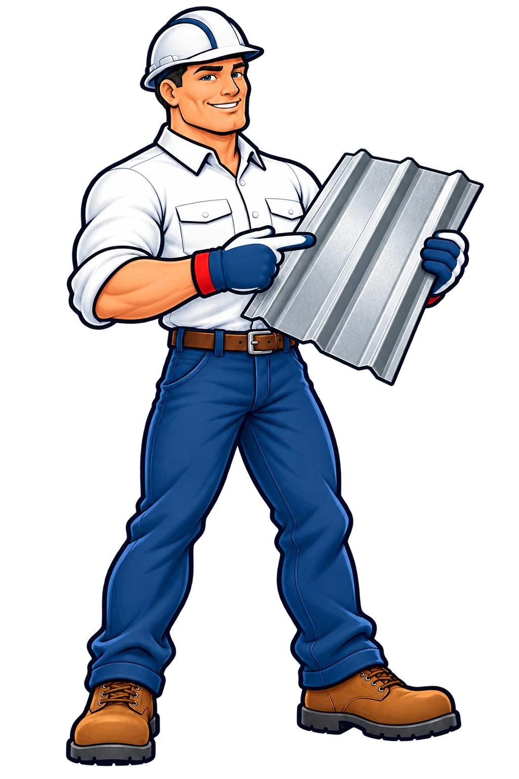 Norcal Carports guide holding a formed steel panel