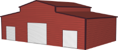 raised center barn icon