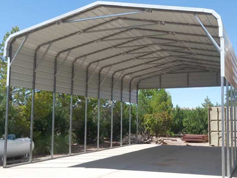 metal carport pebble beige