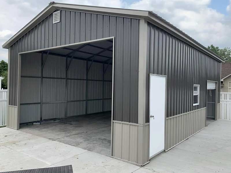 single car garage with side door