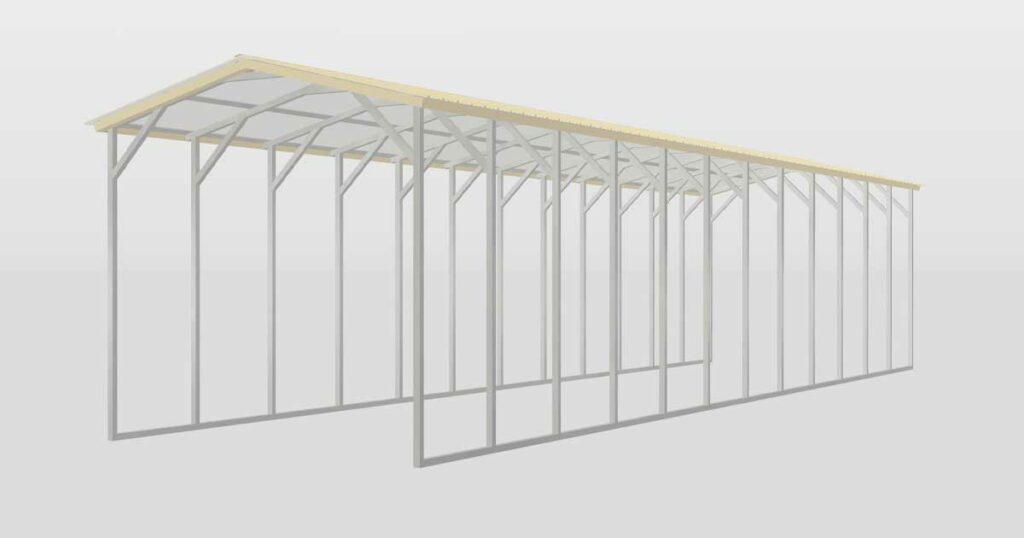 16 x 50 x 10 Carport Cover