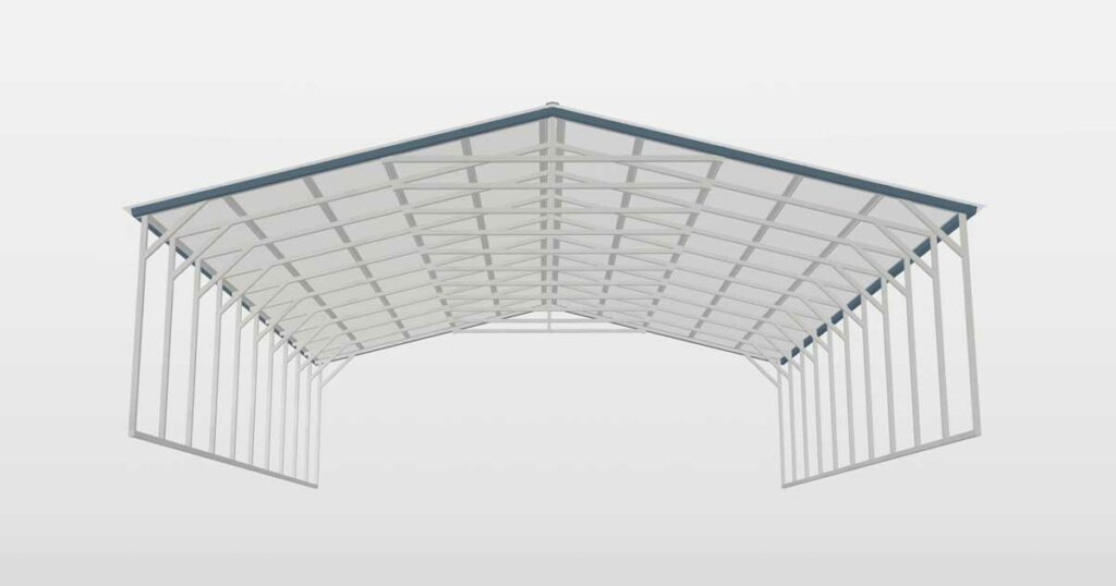 30 x 40 x 8 Triple Wide Carport