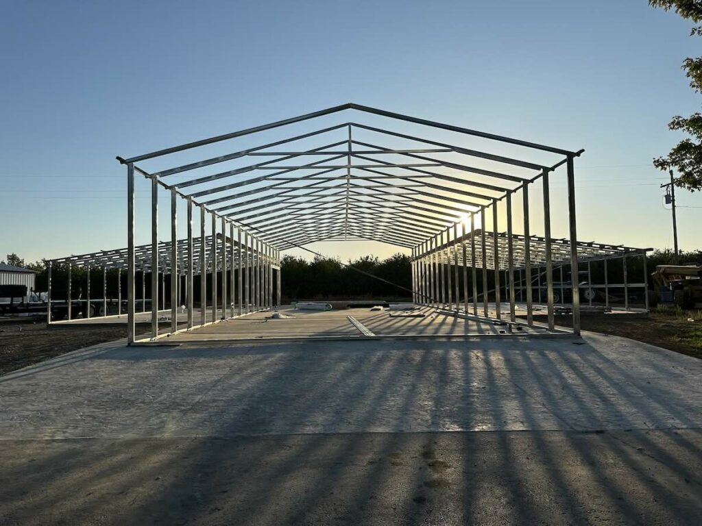 before picture installation carport